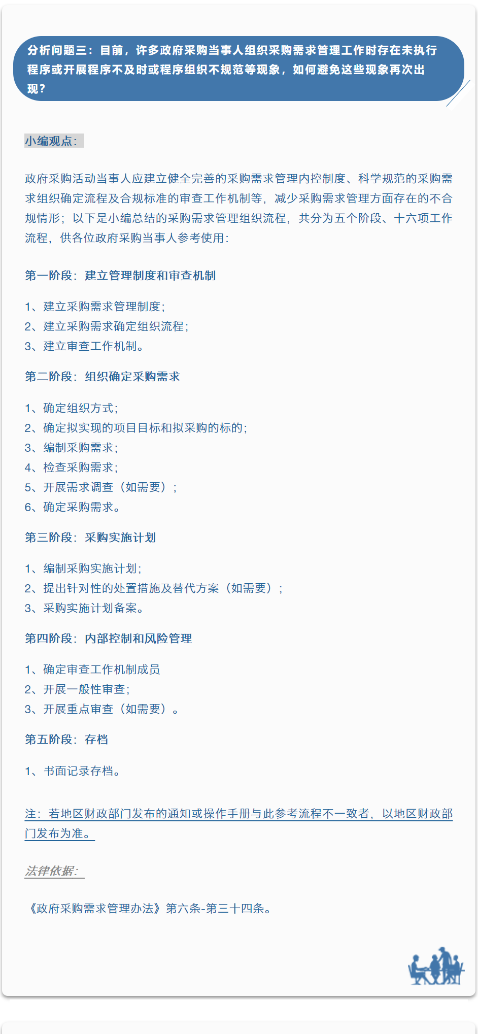 招采观点 | 李海鹤：谈政府采购项目之采购需求管理（一）